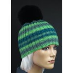 Špongr Luxusní ručně pletená čepice 686 zelená – Zboží Mobilmania