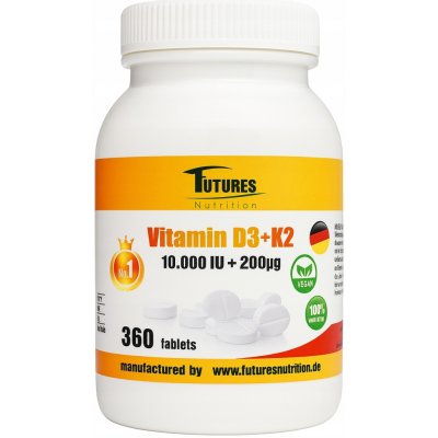 Futures Nutrition vitamín D3 + K2 360 ks – Hledejceny.cz