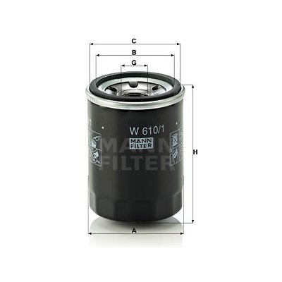 Olejový filtr MANN-FILTER W 610/1 (W610/1)