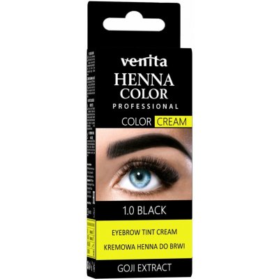 Venita Henna Color krémová barva na obočí 1.0 černá 30 g – Zboží Dáma