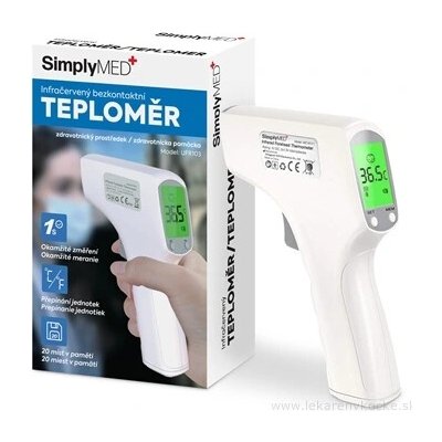 SimplyMed Infračervený bezkontaktní teploměr 1 ks – Zboží Mobilmania