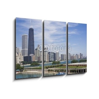 Obraz 3D třídílný - 105 x 70 cm - Amazing Gold Coast in Chicago Amazing Gold Coast v Chicagu – Hledejceny.cz