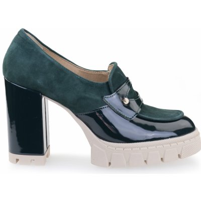 Olivia shoes polobotky na podpatku zelené