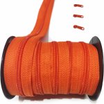 Zip spirálový pomerančový 5 mm metráž – Zboží Mobilmania