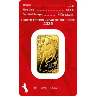 Argor-Heraeus zlatý slitek Rok Koně 2026 10 g – Sleviste.cz