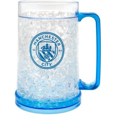 FotbalFans Chladicí půllitr Manchester City FC modrý plast 420 ml