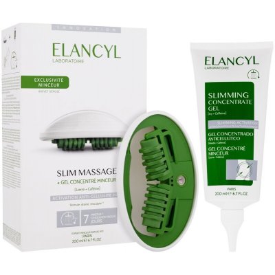 Elancyl Slim Massage sada masážní pomůcka Slim Massage 1 ks + zeštíhlovací gel Slimming Concentrate Gel 200 ml – Hledejceny.cz