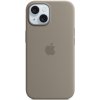 Pouzdro a kryt na mobilní telefon Apple Apple iPhone 15 Silicone Case with MagSafe - Clay MXPG3ZM/A