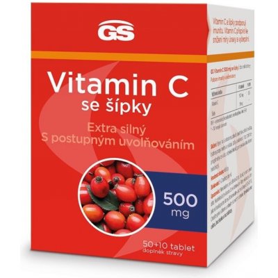 GS Vitamin C 500 mg se šípky 50+10 tablet