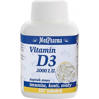 MedPharma Vitamin D3 2000 I.U. 107 kapslí – Hledejceny.cz