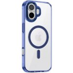 AppleKing transparentní kryt s barevným rámečkem a MagSafe pro iPhone 17 - tmavě modrý – Zboží Mobilmania