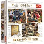 TREFL Harry Potter: Turnaj tří kouzelníků Famfrpál a Bradavice 400 + 500 + 600 dílků – Zboží Dáma