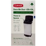 Deco Duo Odpadkový koš 23 L + 23 L stříbrný – Sleviste.cz