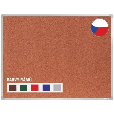 VMS VISION Nástěnka s kvalitním korkovým povrchem 1200 x 900 mm – Hledejceny.cz