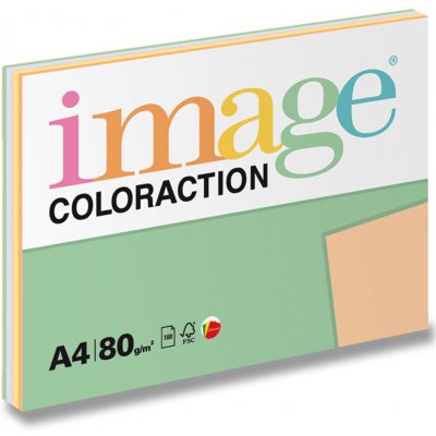 Image Coloraction barevný papír A4 80 g 5x20 l Mix pastel – Sleviste.cz