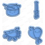 Sada vykrajovátek - Kawaii hudební nástroje Velikost: 12-14 cm – Hledejceny.cz