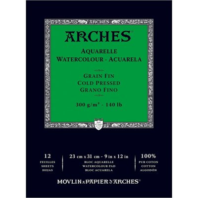 Arches Skicák v lepené vazbě 23 x 31 cm 300g 12 listů – Zboží Dáma