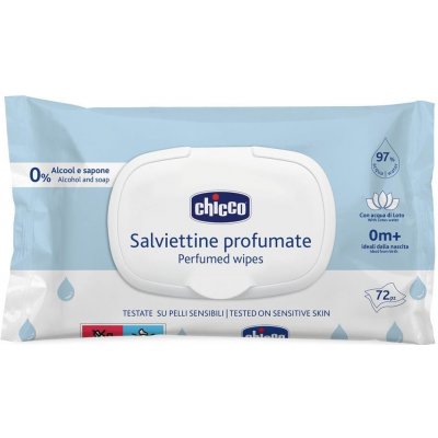 CHICCO Dětské vlhčené ubrousky jemně parfémované 72 ks – Zboží Dáma