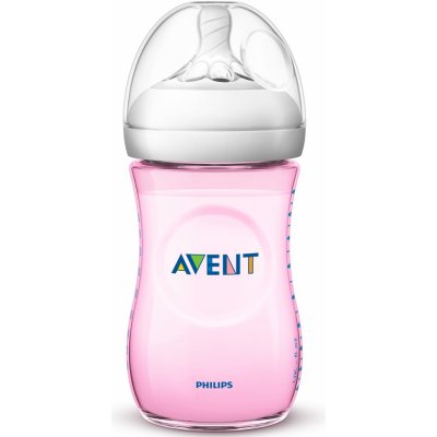 Philips Avent láhev Natural 260 ml 1 ks + láhev růžová 260 ml 1 ks