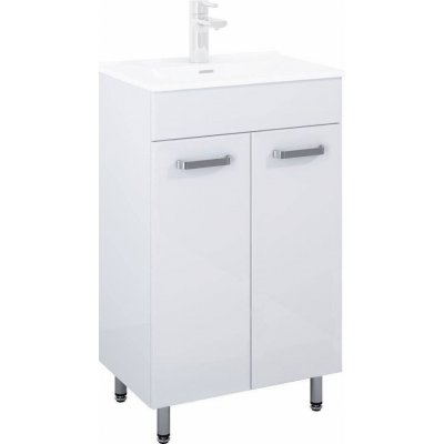 Eve Skříňka pod umyvadlo se 2 dvířky, bílá s vysokým leskem, 50 cm – Zboží Dáma