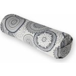 GADEO jógový válec bolster na jógu MANDALA šedá polštář s pohankovými slupkami + potah 50x15 – Hledejceny.cz