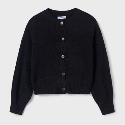 Mayoral dívčí černý pletený svetr s vlnou 7311-49 – Zboží Mobilmania