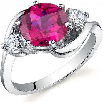 Eppi Stříbrný prsten s rubínem Cerys R32393