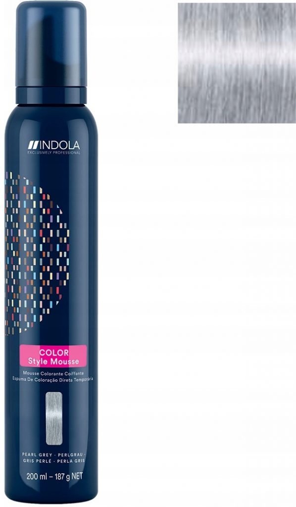 Indola Color Style Mousse Pearl Grey tónovací Stylingová pěna 200 ml