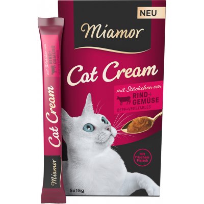 Miamor Cat Cream hovězí a zelenina 5 x 15 g – Zboží Mobilmania