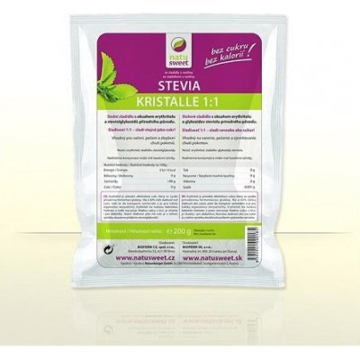 NATUSWEET Stevia Kristalle 1:1 200 g