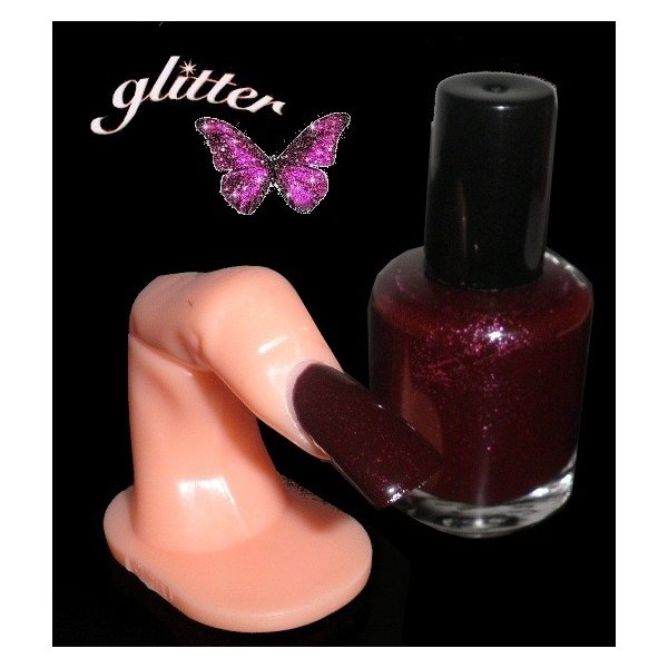 Lak na nehty Nehtyprofi lak na nehty 1 Glitter dark red 15 ml