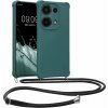 Pouzdro a kryt na mobilní telefon Xiaomi kwmobile - Xiaomi Redmi Note 13 Pro 4G / Poco M6 Pro 4G s popruhem - Petrol