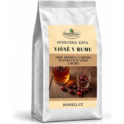 Haniell Káva Višně v rumu Arabica zrnková 0,2 kg – Hledejceny.cz