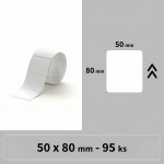 Niimbot štítky R 50x80mm 95ks Bílé pro B21, B21S, B3, B1S – Zboží Živě