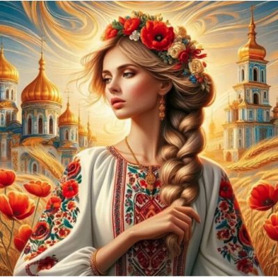 Norimpex Diamantový obrázek malování 30 x 40 cm Slovanská dívka v máku – Zbozi.Blesk.cz