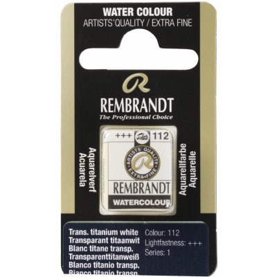 Rembrandt akvarelová barva v půlpánvičce 112 Transparent Titanium White – Hledejceny.cz