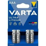 Varta Ultra Lithium 4ks AAA 6103301404 – Zboží Mobilmania
