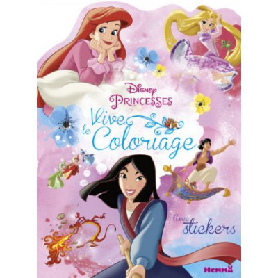 Disney Princesses - Vive le coloriage avec stickers Mulan, Ariel et Raiponce – Zboží Mobilmania