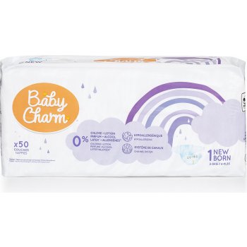 Baby Charm Super Dry Flex 1 Newborn 2-5 kg 50 ks