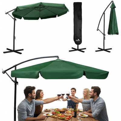 Plonos PL-881 Skládací zahradní slunečník 8-segmentový 350 cm s potahem – Sleviste.cz