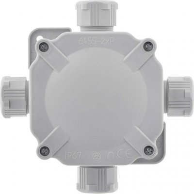Krabice vodotěsná 6455-26P/2 IP67 acidurka, bílá(šedá), vývodky 21mm SEZ – Hledejceny.cz