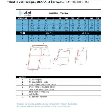 Kilpi Otara MM0029KI 3/4 kalhoty černé