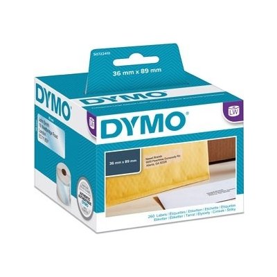Dymo papírové štítky 89mm x 36mm, průhledné, velké, 260 ks, 99013, S0722410 99013 – Zboží Živě