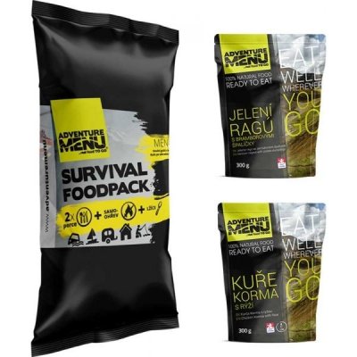 Adventure Menu Survival food pack menu IV Jelení ragú s bramborema a Kuře Korma s rýží 810 g – Zbozi.Blesk.cz