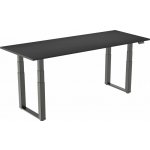 AlzaErgo Table ET2 černý + deska 160×80 cm lamino černá – Zboží Mobilmania