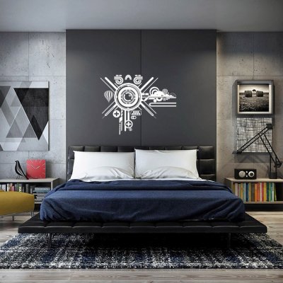 SABLIO Samolepka na zeď future design rozměry 90x70 cm – Zboží Dáma