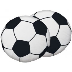 JERRY FABRICS Tvarovaný plyšový polštář Fotbal Polyester 35cm