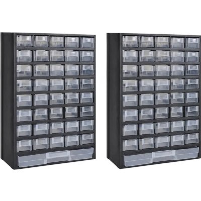 vidaXL Box na nářadí se 41 zásuvkami 2 ks plastový – Zboží Mobilmania