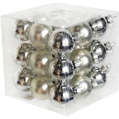 J&M Home International LTD. Koule sklo 6cm/27ks stříbrná – Hledejceny.cz