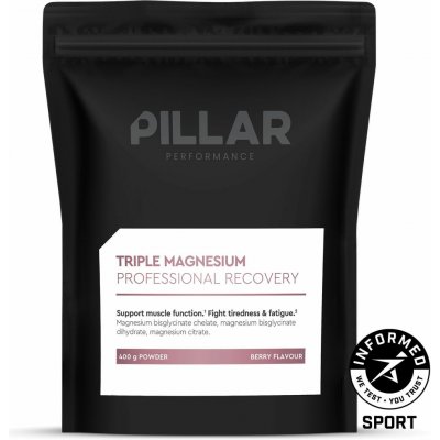 Pillar Triple Magnesium Powder natural berry sáček 400 g – Hledejceny.cz